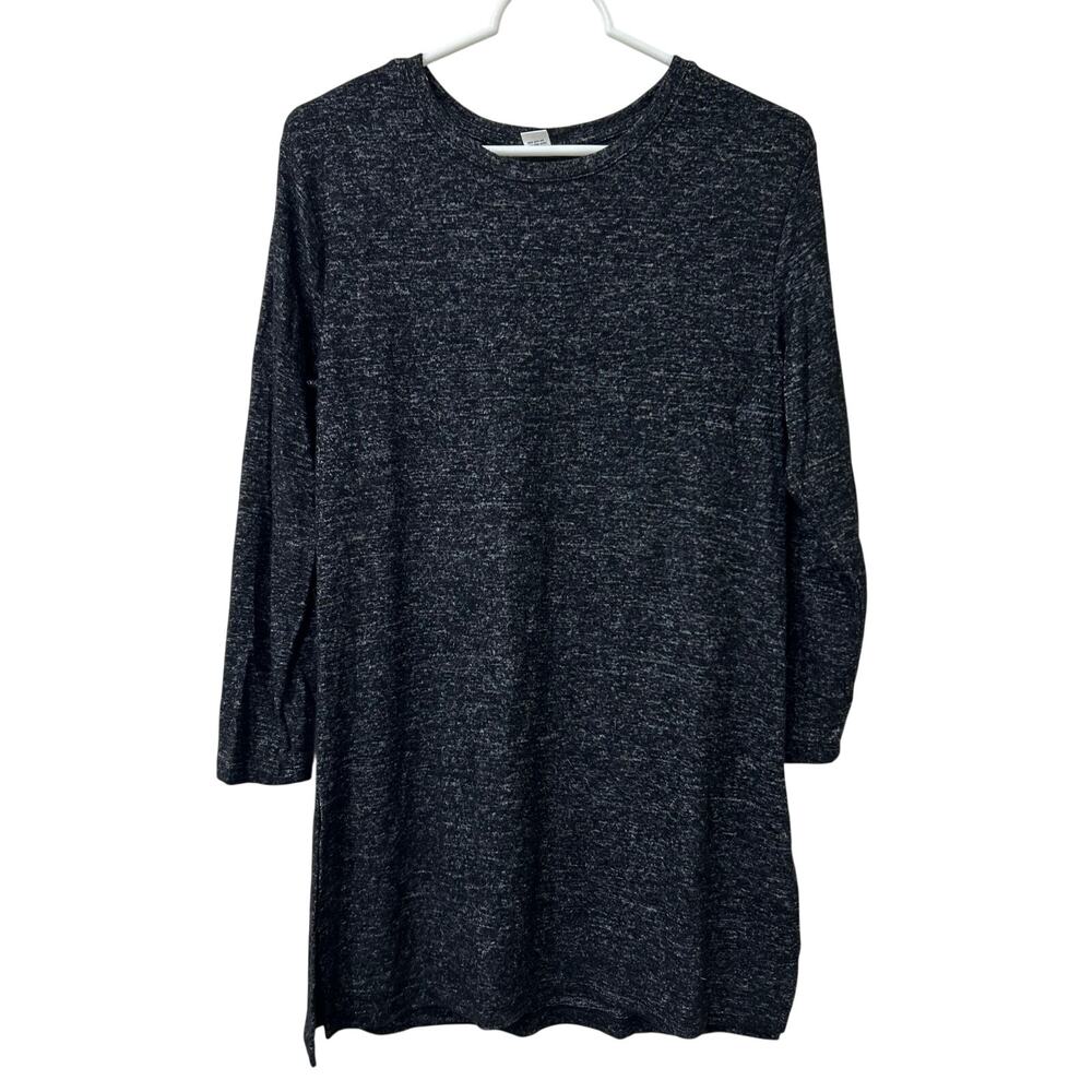 Old Navy Womens Size Small Relaxed Plush Long Sleeve Dark Gray Tunic Top